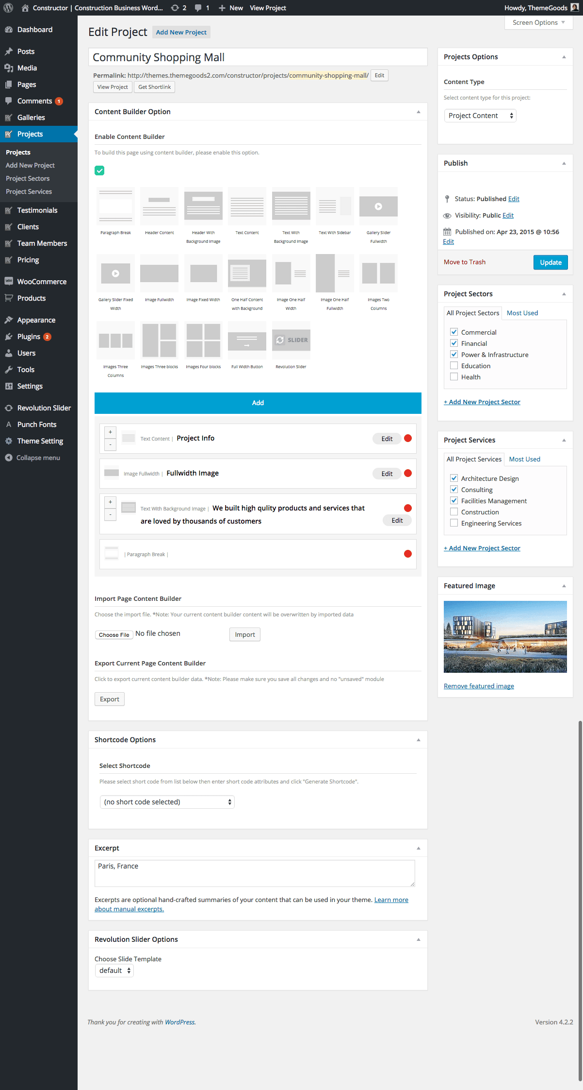 Edit Project ‹ Constructor Construction Business WordPress Theme — WordPress